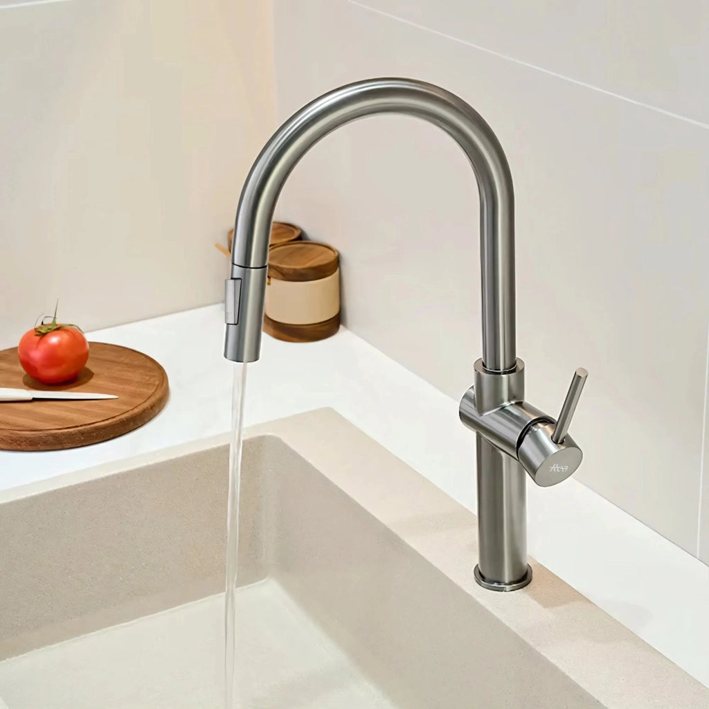 Rubinetto Da Cucina Rea Fresh High Brush Nickel