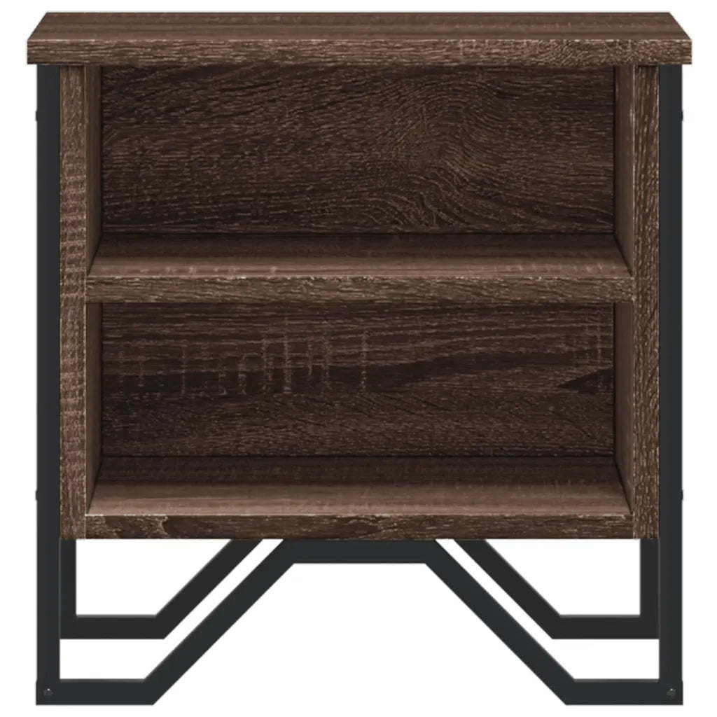 Comodini Rovere Marrone 2pz 40x30x40 cm in Truciolato 848503