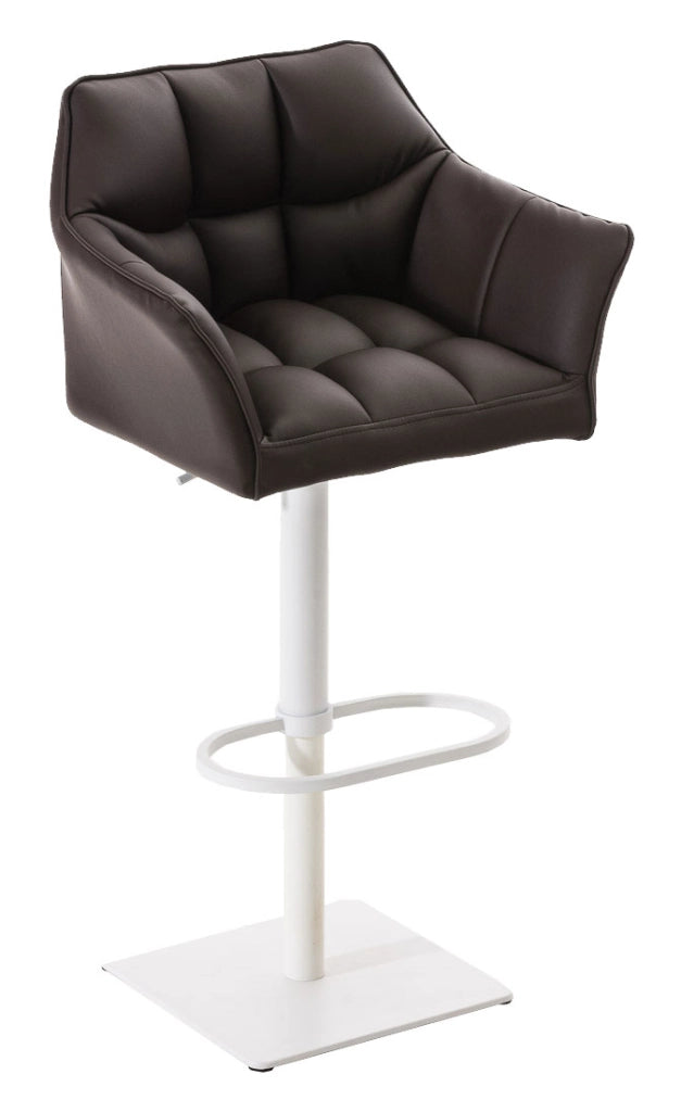 Set 2 sgabelli bar Damaso ecopelle bianco 5