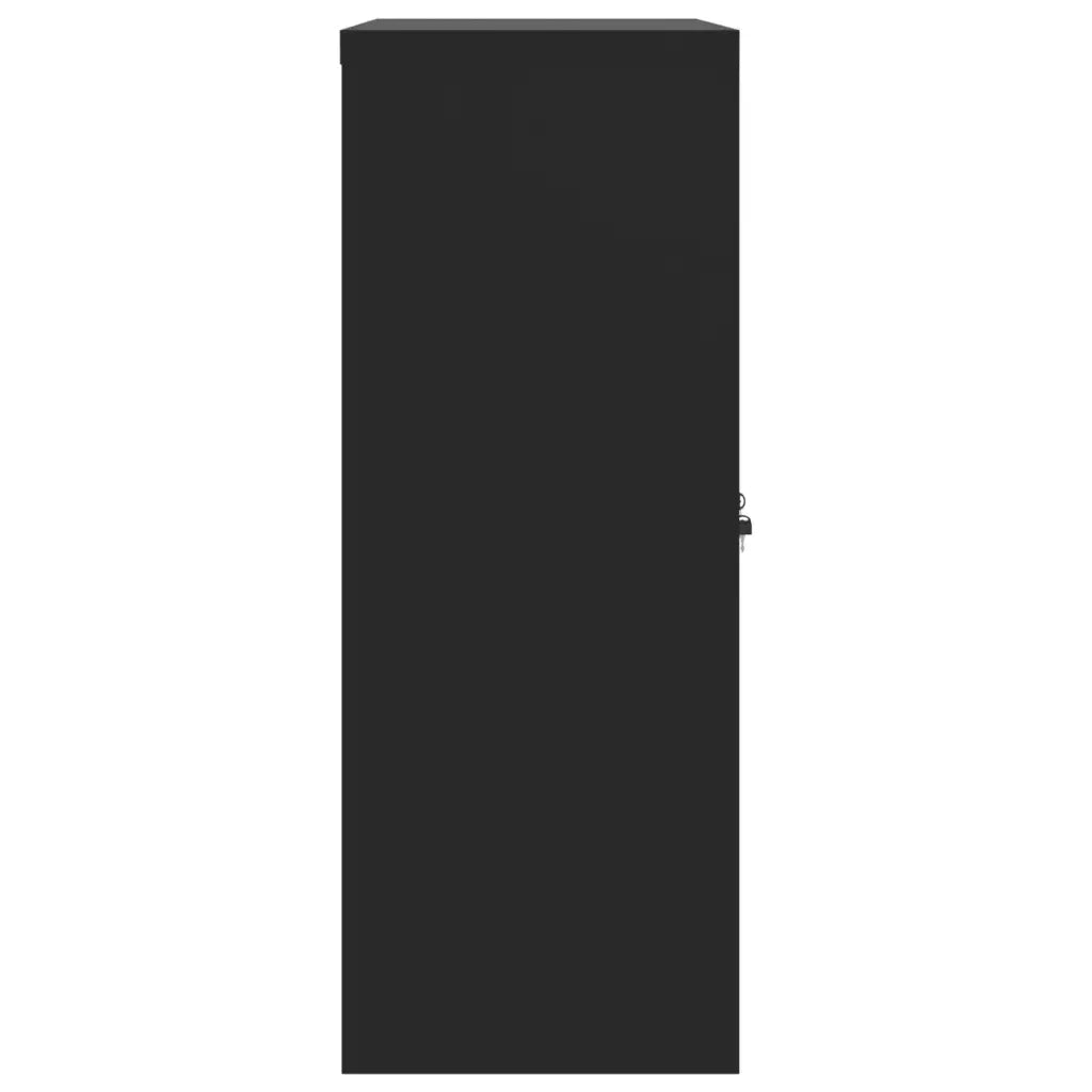 Armadio Classificatore Nero 90x40x105 cm in Acciaio