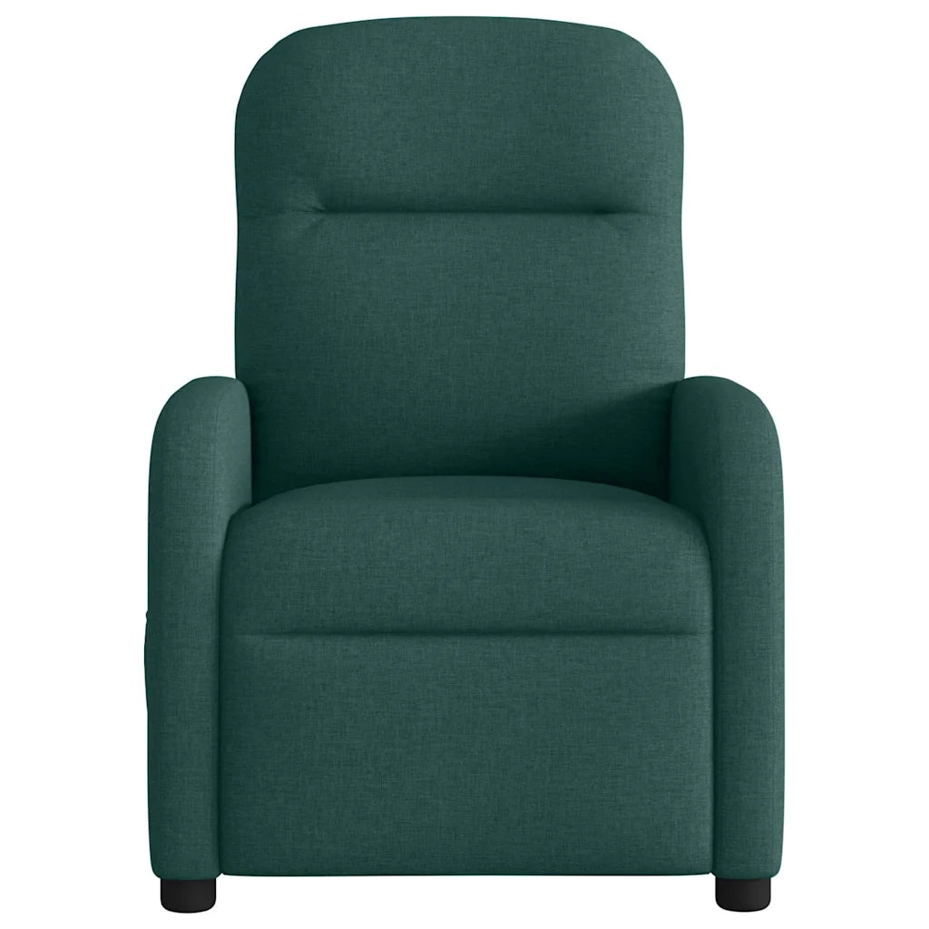 Divano Sedia-Poltrona Massaggiante Reclinabile Verde Scuro in Tessuto 796990