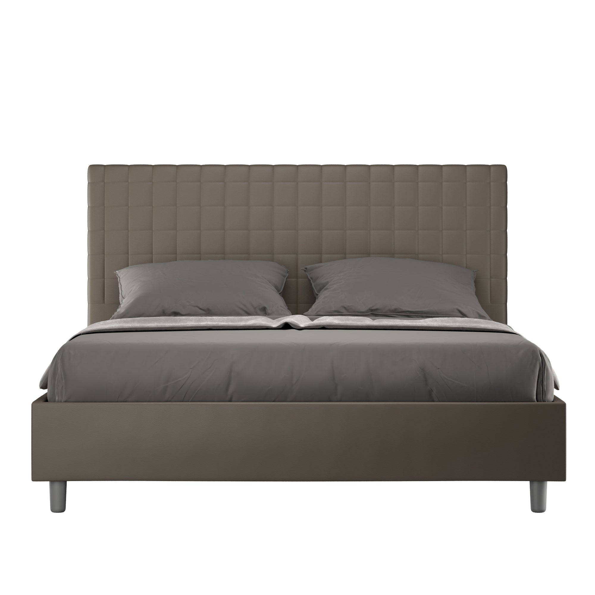 Letto Matrimoniale 160x190 cm con Rete e Contenitore Sunny Cappuccino