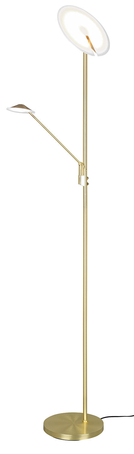 Piantana da Interno a LED in Metallo Ottone Opaco