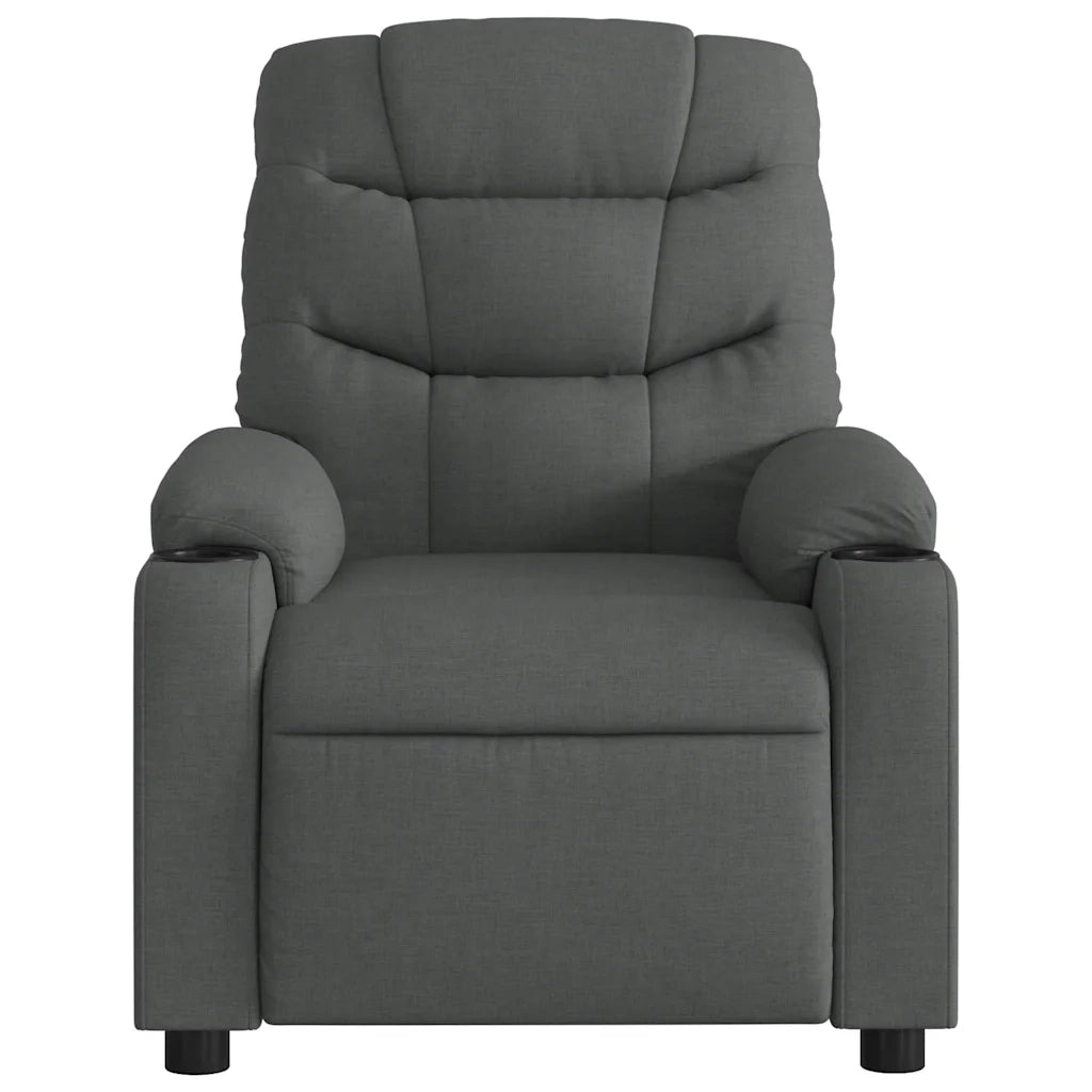 Divano Sedia-Poltrona Reclinabile in Tessuto Grigio Scuro 739210