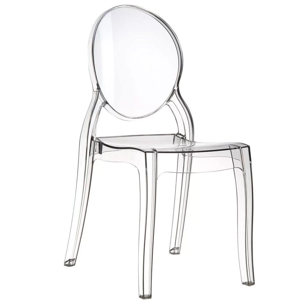 Set 4 sedie design moderne polipropilene trasparente 50,5x48,5x94 (695) - Mobili 2G