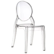 Set 4 sedie design moderne polipropilene trasparente 50,5x48,5x94 (695) - Mobili 2G