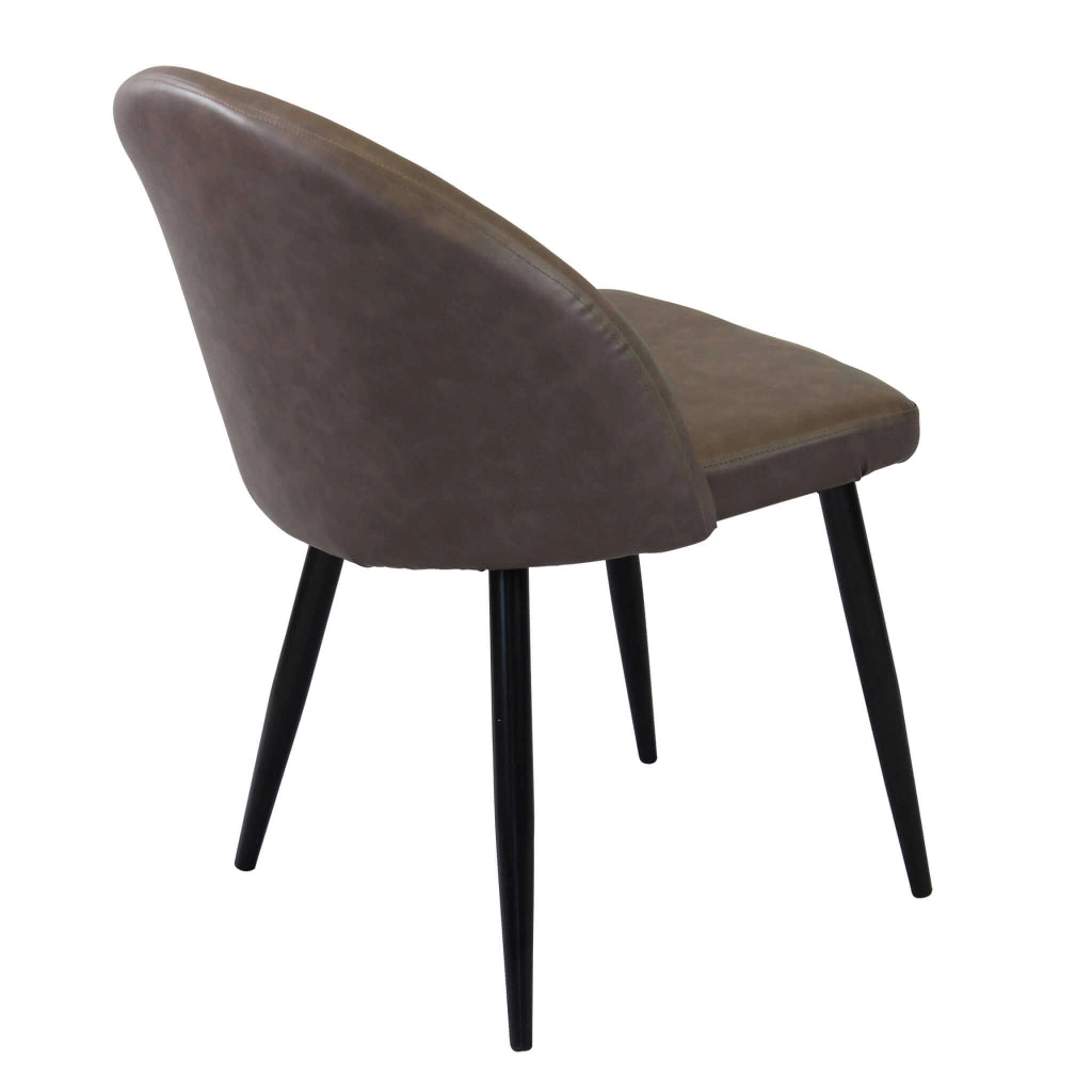 Poltrona per Sala da Pranzo in Ecopelle Metallo cm 44x47x78 - POO