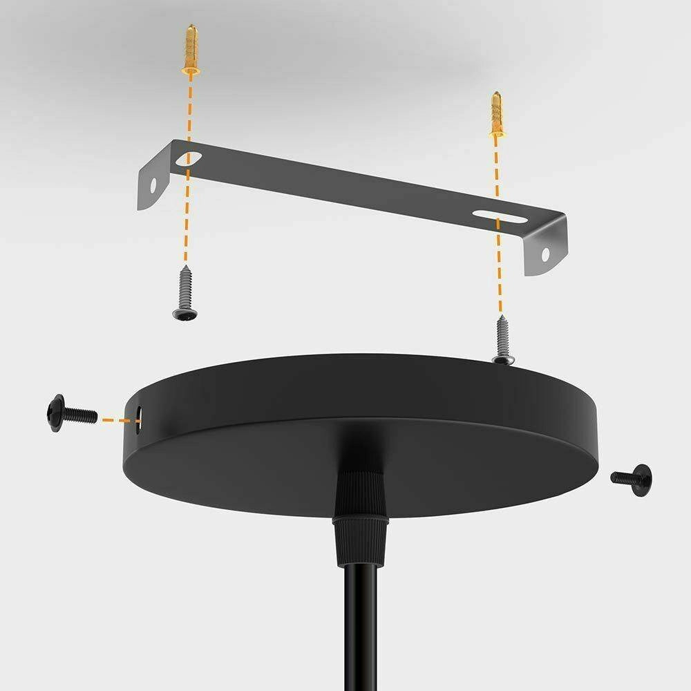 Trade Shop - Lampadario Lampada Sospensione Piramide 18cm Design Moderno Paralume Nero -