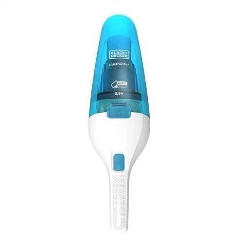 Black+Decker WDC115WA Aspirapolvere Portatile Senza Filo Senza Sacchetto Secco e Bagnato 0,385 L Autonomia 9 min Litio 3,6 V colore Blu Bianco