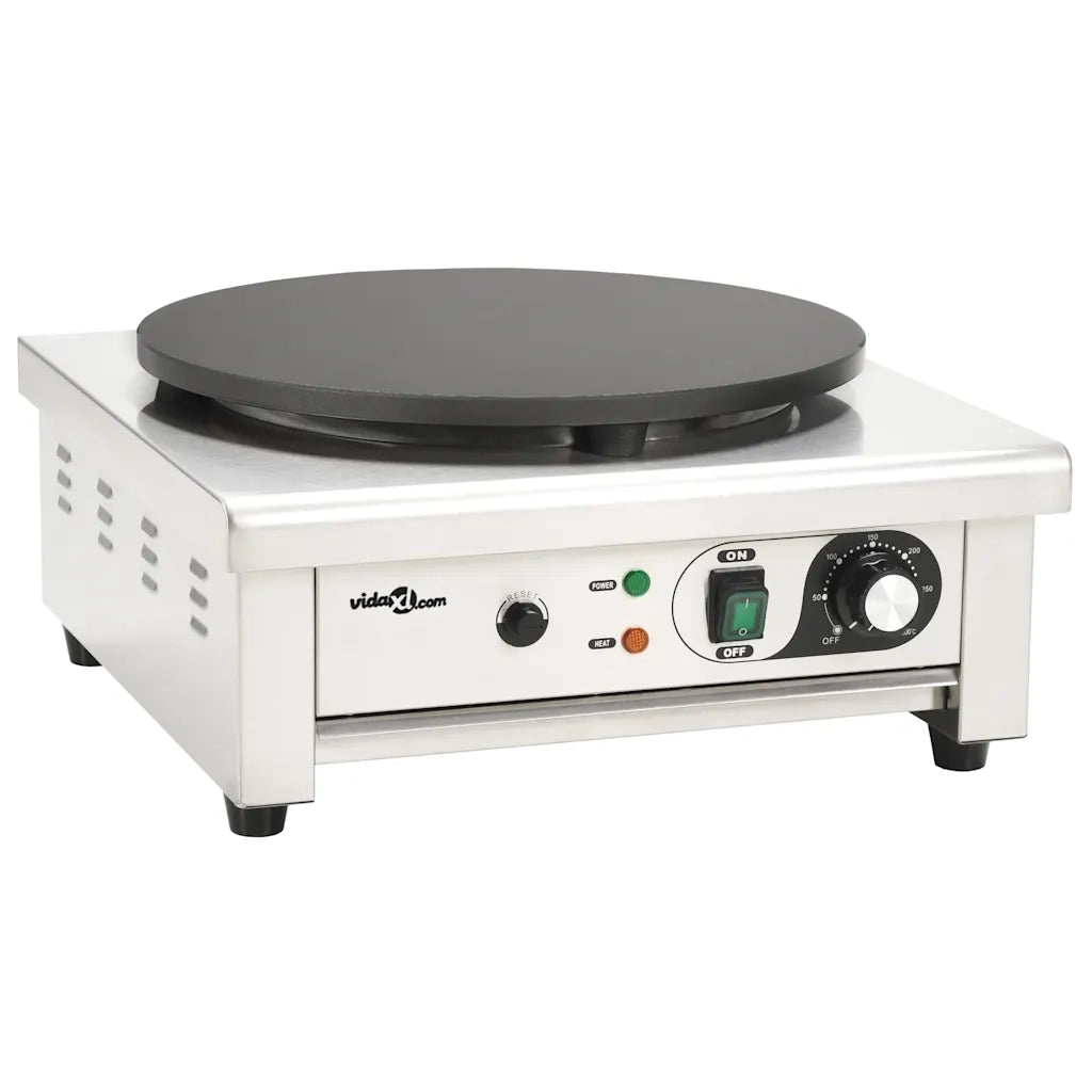 Piastra Elettrica per Crepes con Vassoio Estraibile 40 cm 3000 W 50740