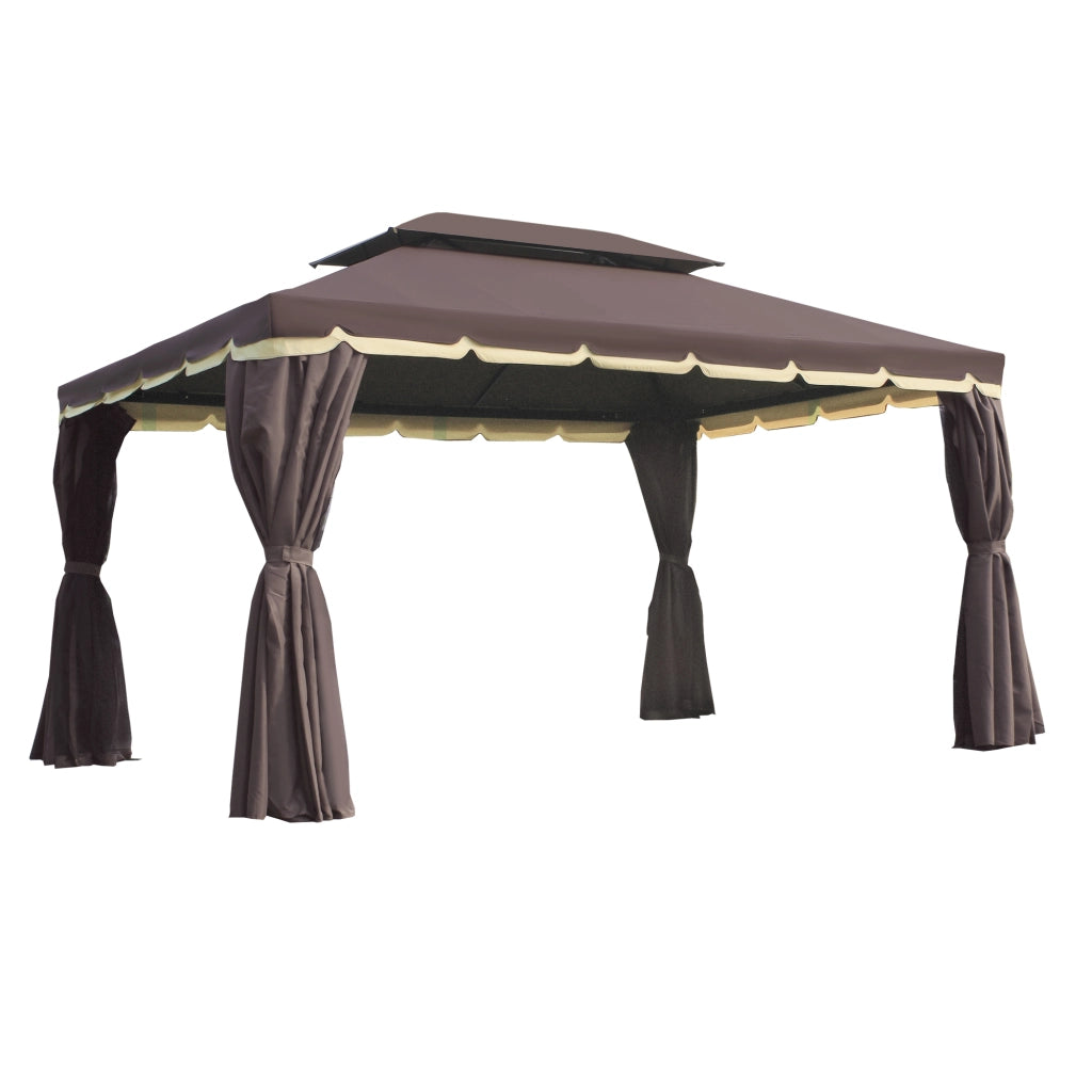 Gazebo da giardino ¨C zephmum ¨C grigio antracite 390x290x280 cm