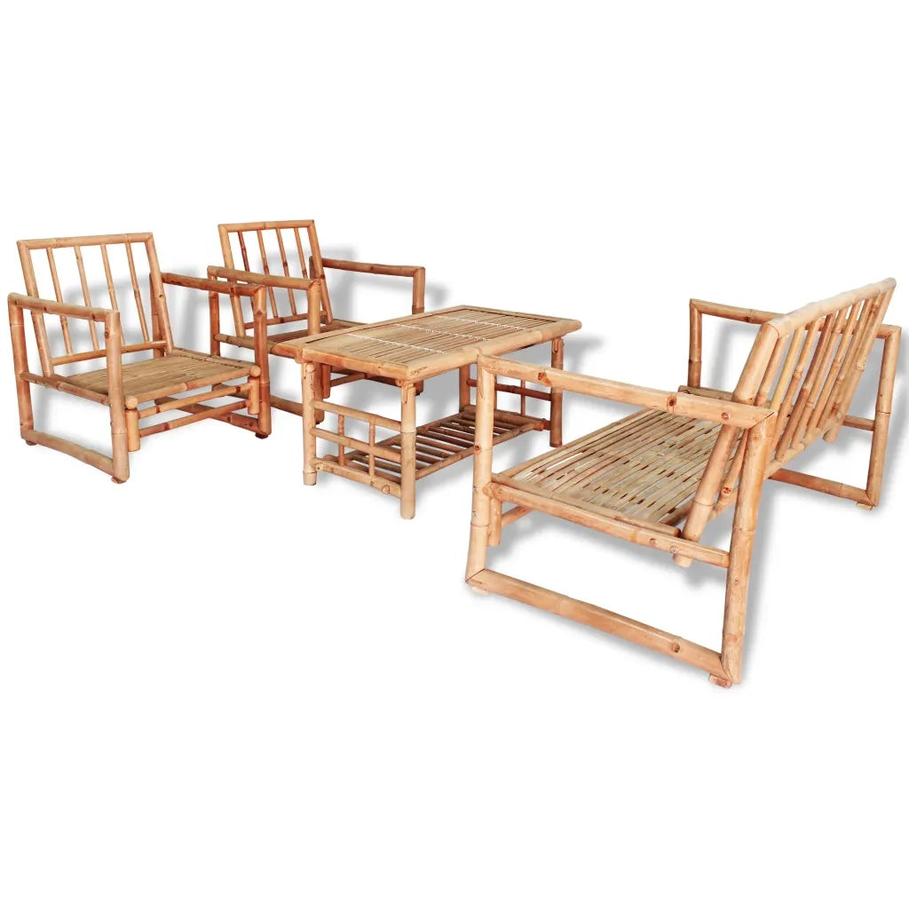 Set Divani da Giardino 4 pz con Cuscini in BambÃ¹ cod mxl 51877