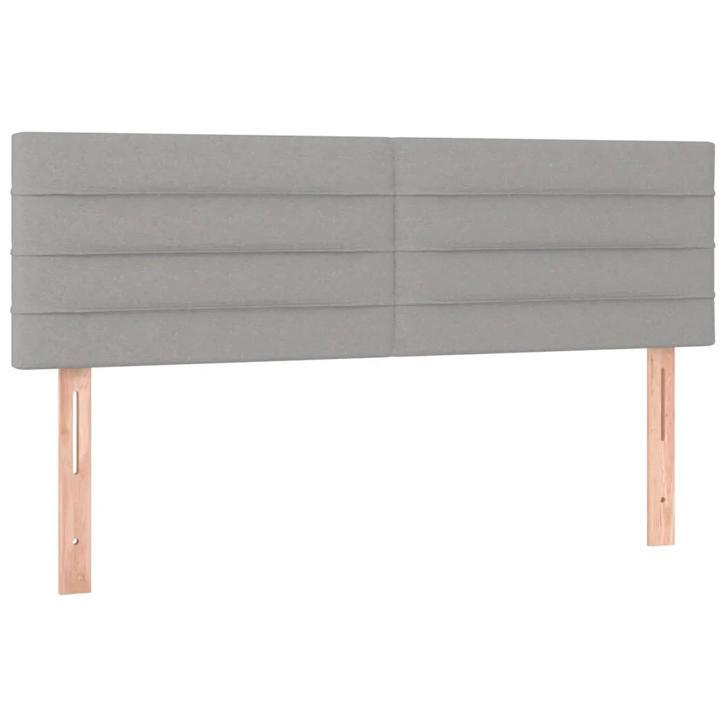 Letto a Molle Materasso e LED Grigio Chiaro 140x190 cm Tessuto 3133229