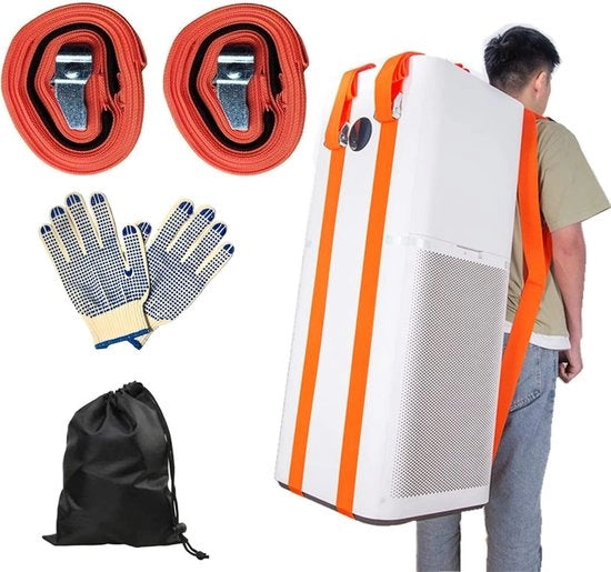 Cintura di trasloco ergonomica - Sjorbanden fino a 270 kg - Cintura trasportabile per una persona - Cintura di sollevamento Heavy Duty - Scarpe antiscivolo - Lunghezza regolabile - Aiuto per il trasloco