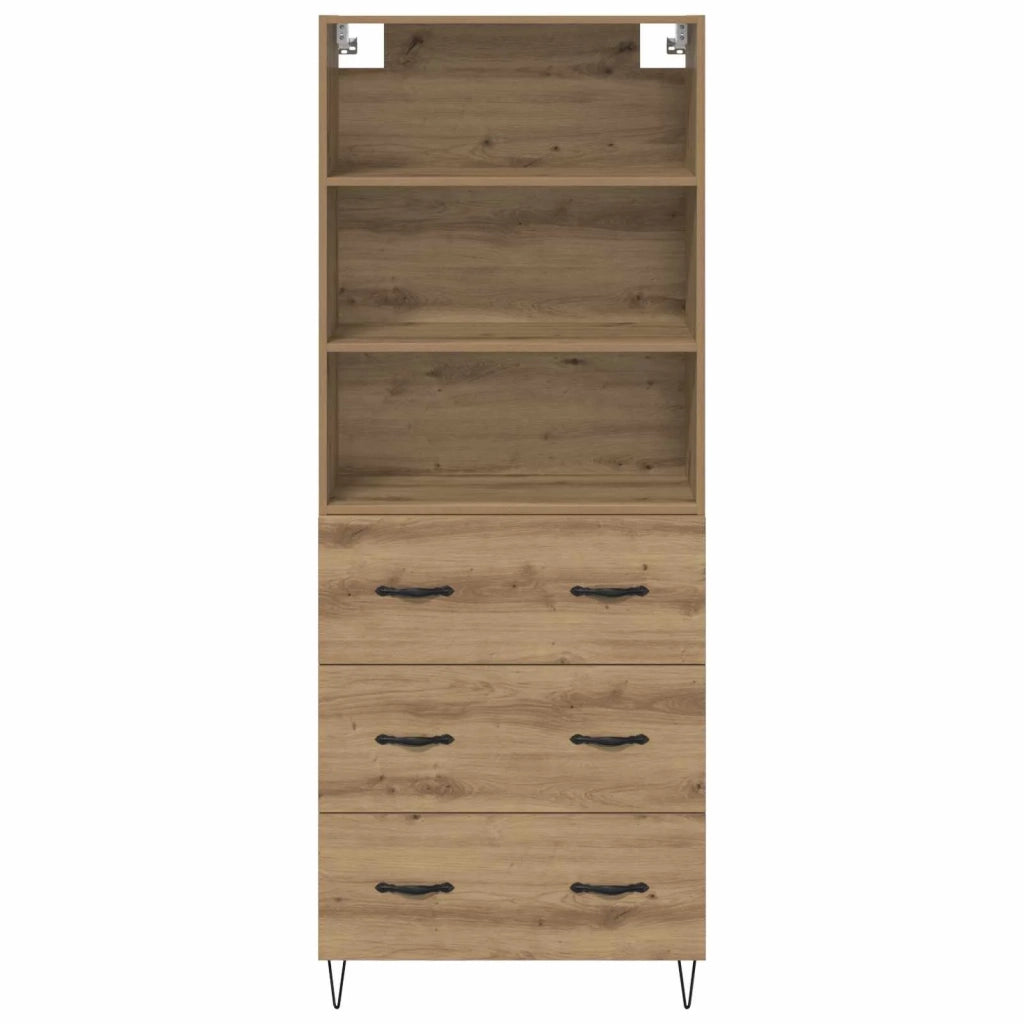 Credenza 2 pcs Rovere artigianale Legno multistrato