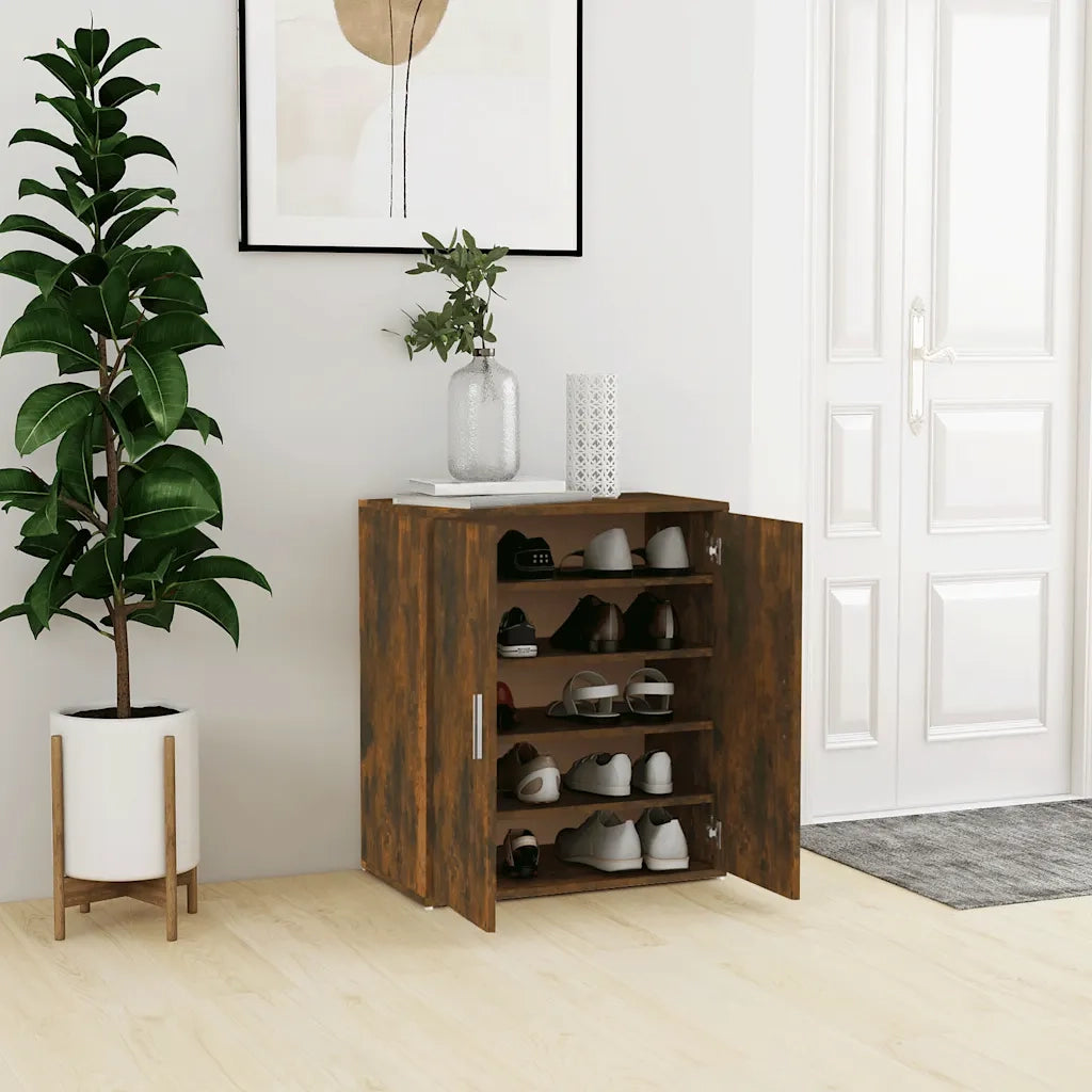 Scarpiera | Mobile per scarpe Rovere Fumo 60x35x70 cm in Legno Multistrato