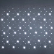 Tenda Luminosa con 480 LED lineare misura 12 metri larghezza e 0,80 cm discesa Natale Luce Bianca fissa e Flash Bianco Freddo luci natalizie da esterno