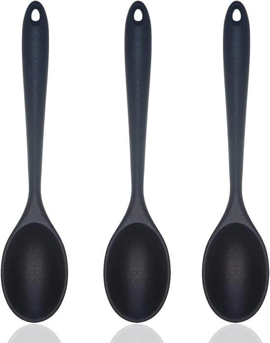 Silicone Spatole Antiaderenti - 3 Pezzi Strumenti di Cucina per Mescolare e Servire