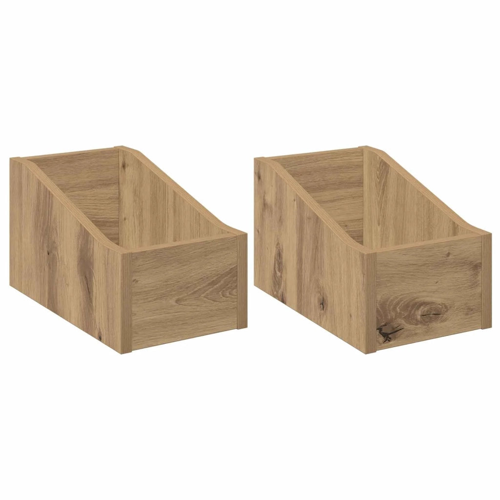 Scatola per dischi LP 2 pz Rovere Artigianale 18 x 32 x 18 cm 8012809