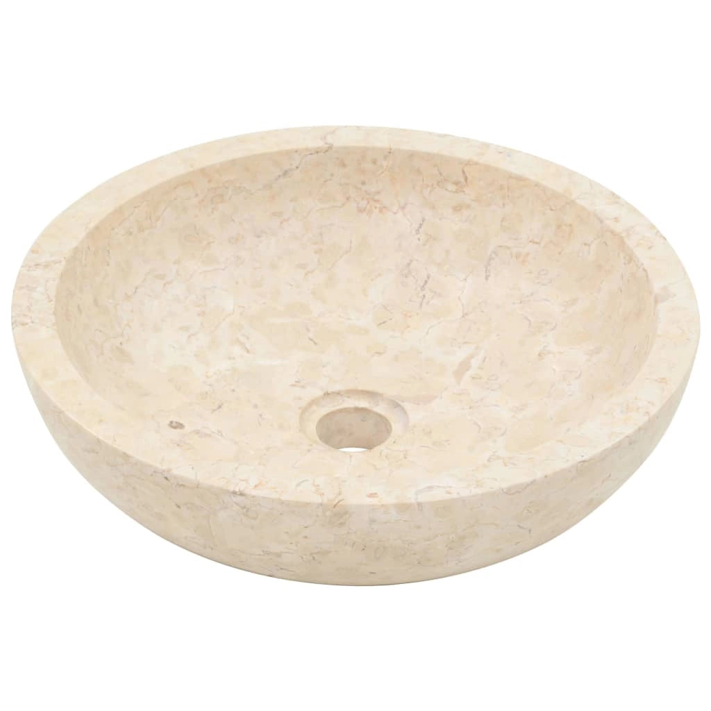Mobile da bagno 132 x 45 x 75 cm e lavandini in marmo crema teak massello 02_0006551