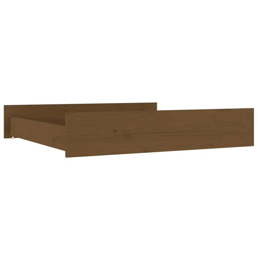 Cassetti per Letto 2pz Marrone Ambra in Legno Massello di Pino 814992