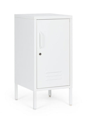 Mobile Basso 1 Anta 40x35x76 cm Cambridge in Acciaio Bianco