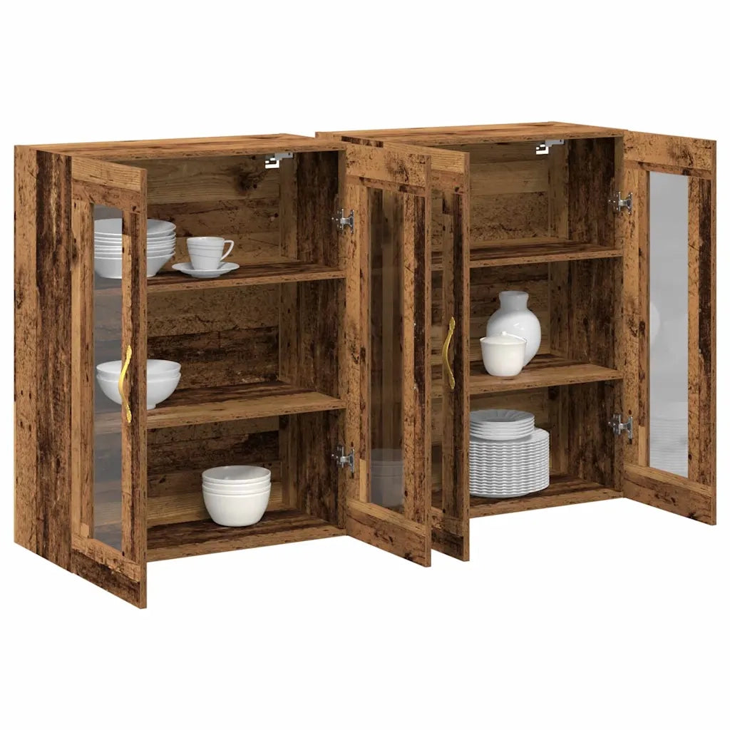 Armadi da Parete 2 pz Legno vecchio 69,5 x 34 x 90 cm CFW6620039