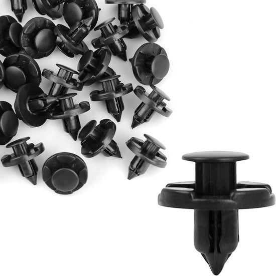 Fermo Stop Plus Nero - 30 Unita - Clip di Bloccaggio 8mm - Kit di Sourcing