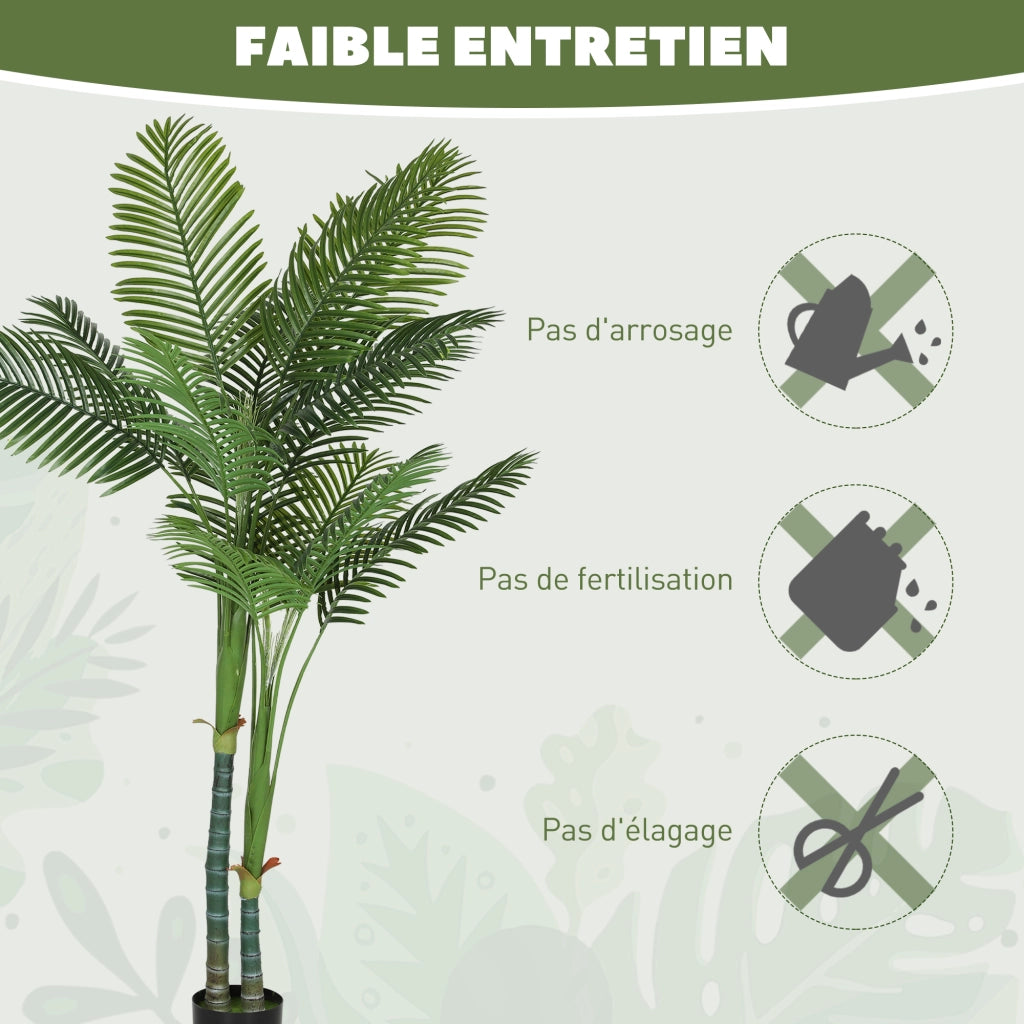 Palma Areca artificiale ¨C zephmum ¨C verde, vaso in plastica, 180 cm