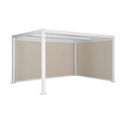 Pergola bioclimatica 3x4m in alluminio e acciaio + 1 tenda 3m + 1