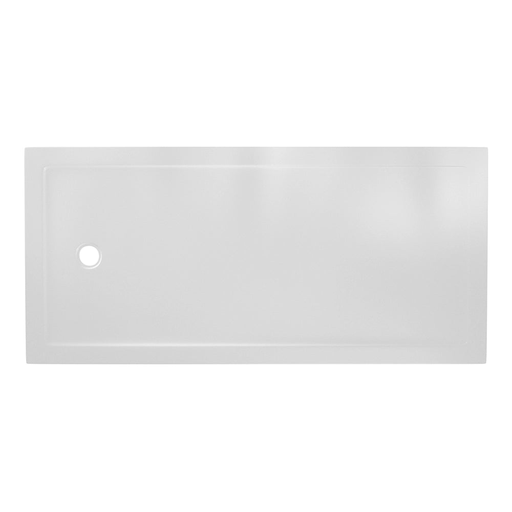 Piatto doccia 70x140 cm bianco lucido bordato in acrilico rinforzato | Asteios