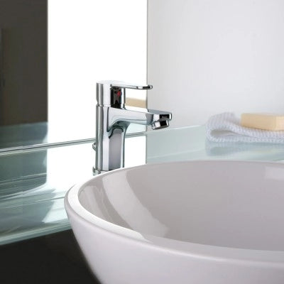 Set rubinetti lavabo e bidet Paffoni Blu cromati con scarico incluso