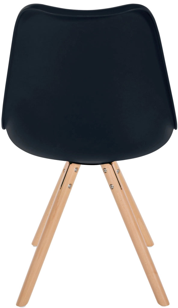 Sedia Sofia in plastica nero,natura (rotondo)