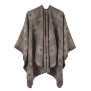 Nuovo cappotto-mantella da donna, scialle e sciarpa in cashmere eleganti e caldi