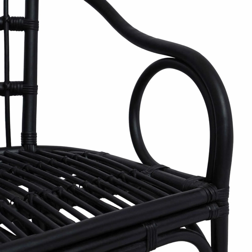 Sedia Impilabile Nero 58 x 60 x 81 cm Rattan