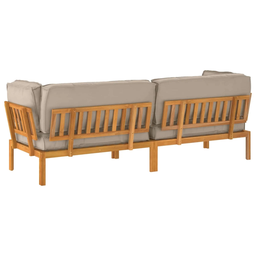 Set di divani con cuscino 2 pcs Talpa Legno di Acacia Massello 3418529