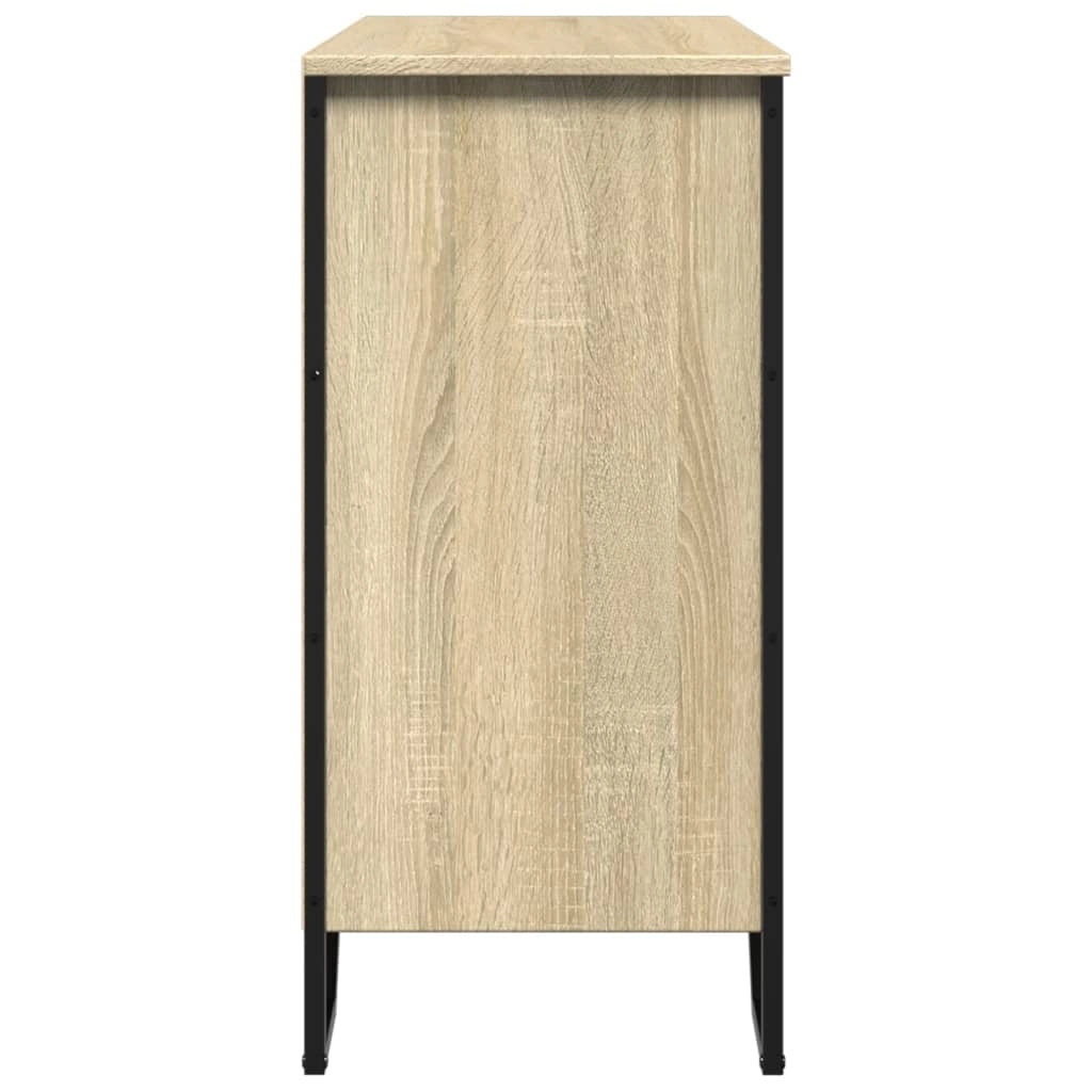 Buffet credenza cassettiera armadio mobile contenitore organizer cucina soggiorno rovere Sonoma 91 x 35,5 x 74,5 cm legno ingegnerizzato marrone 02_0031739