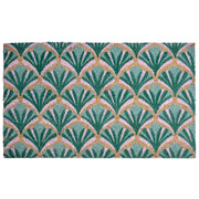 Zerbino in fibra di cocco verde con fondo antiscivolo 45 x 75 cm Zerbino decorativo antiscivolo di benvenuto