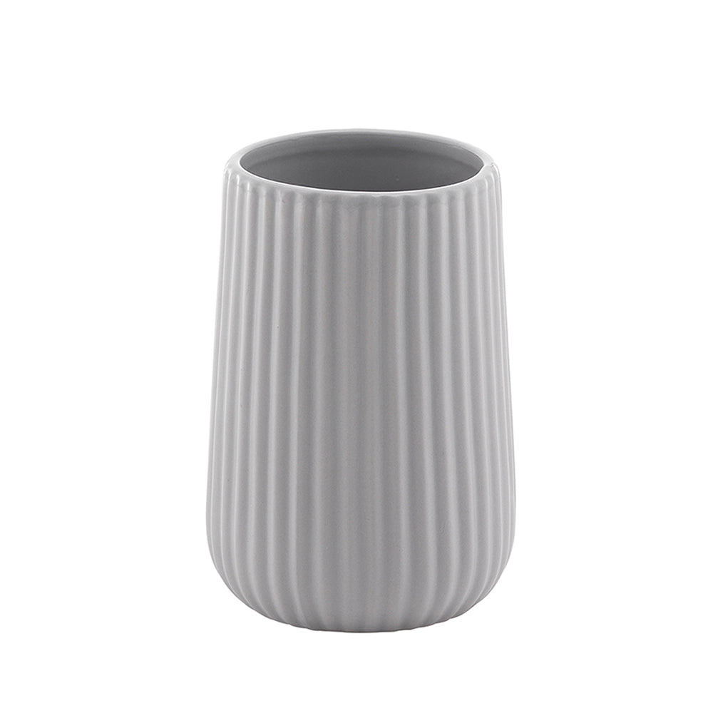 Portaspazzolino Gedy in ceramica grigia | Marika