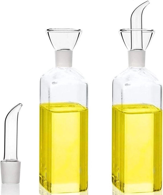 Bottiglia in Vetro 750ml (Pack di 2) - Dispensatore per Olio e Aceto - Bottiglie di Liquore Juniper - Dispensatore di Olio d'Olive con Tappo Ermetico per Olio di Cucina e Insalata