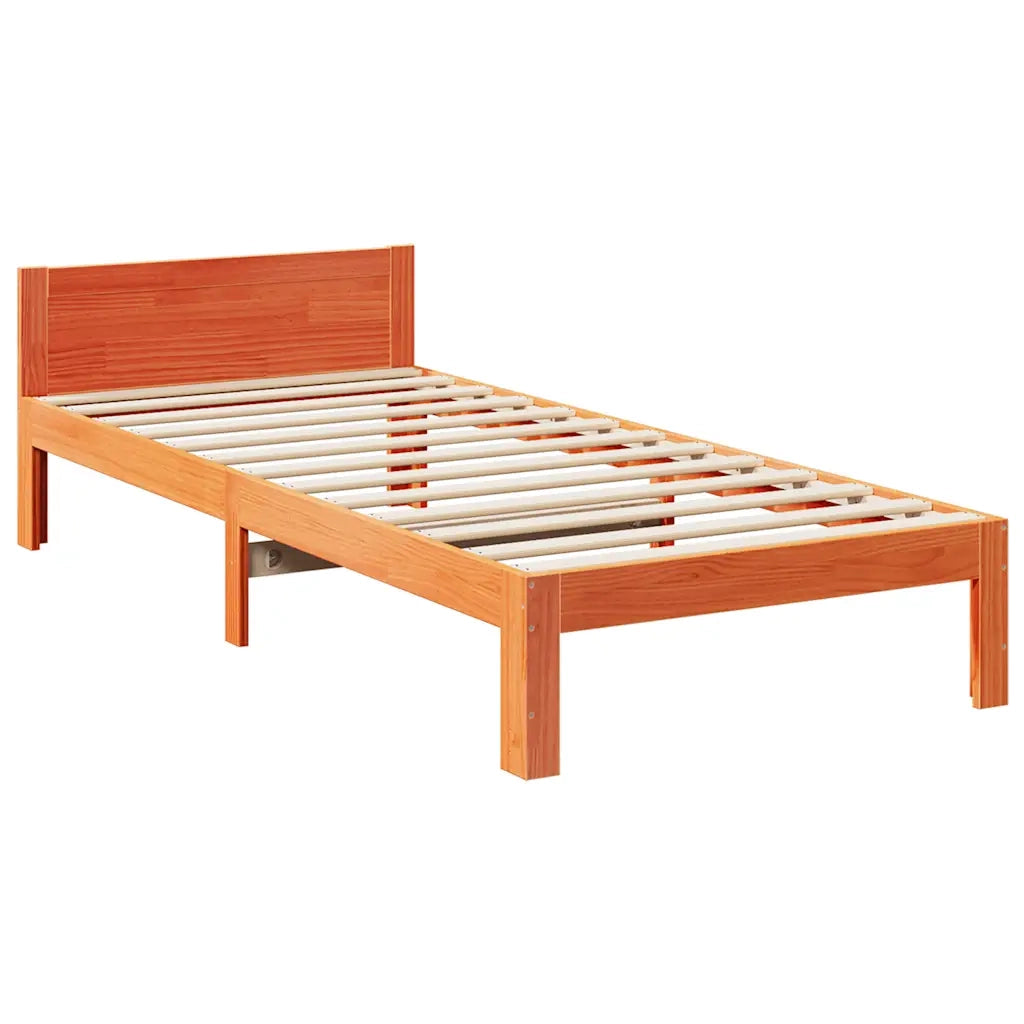 vidaXL Letto senza Materasso Marrone Cera 80x200 cm Legno di Pino