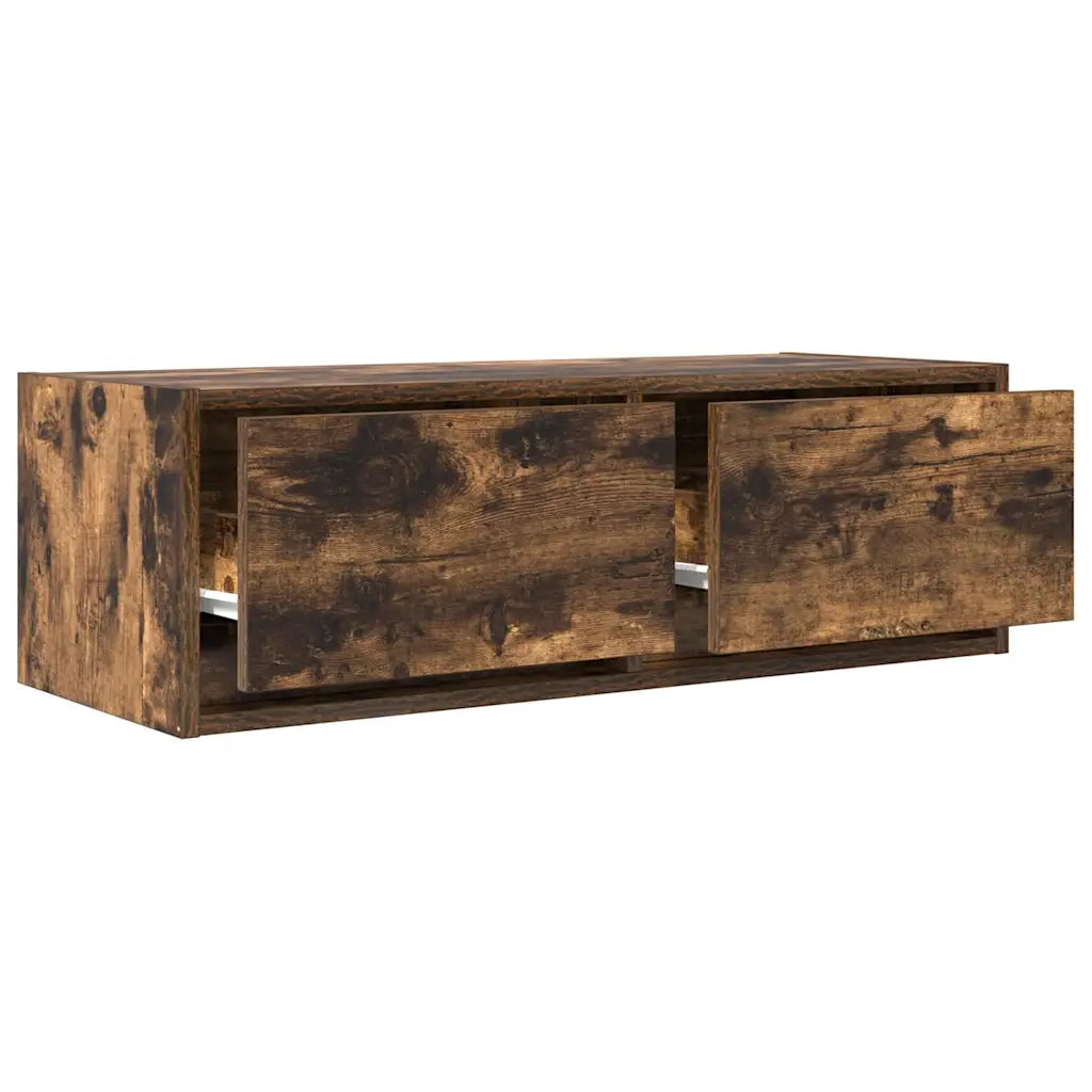 Mobili TV 2 pz Rovere Fumo 80x31x25,5 cm Legno Multistrato 861517