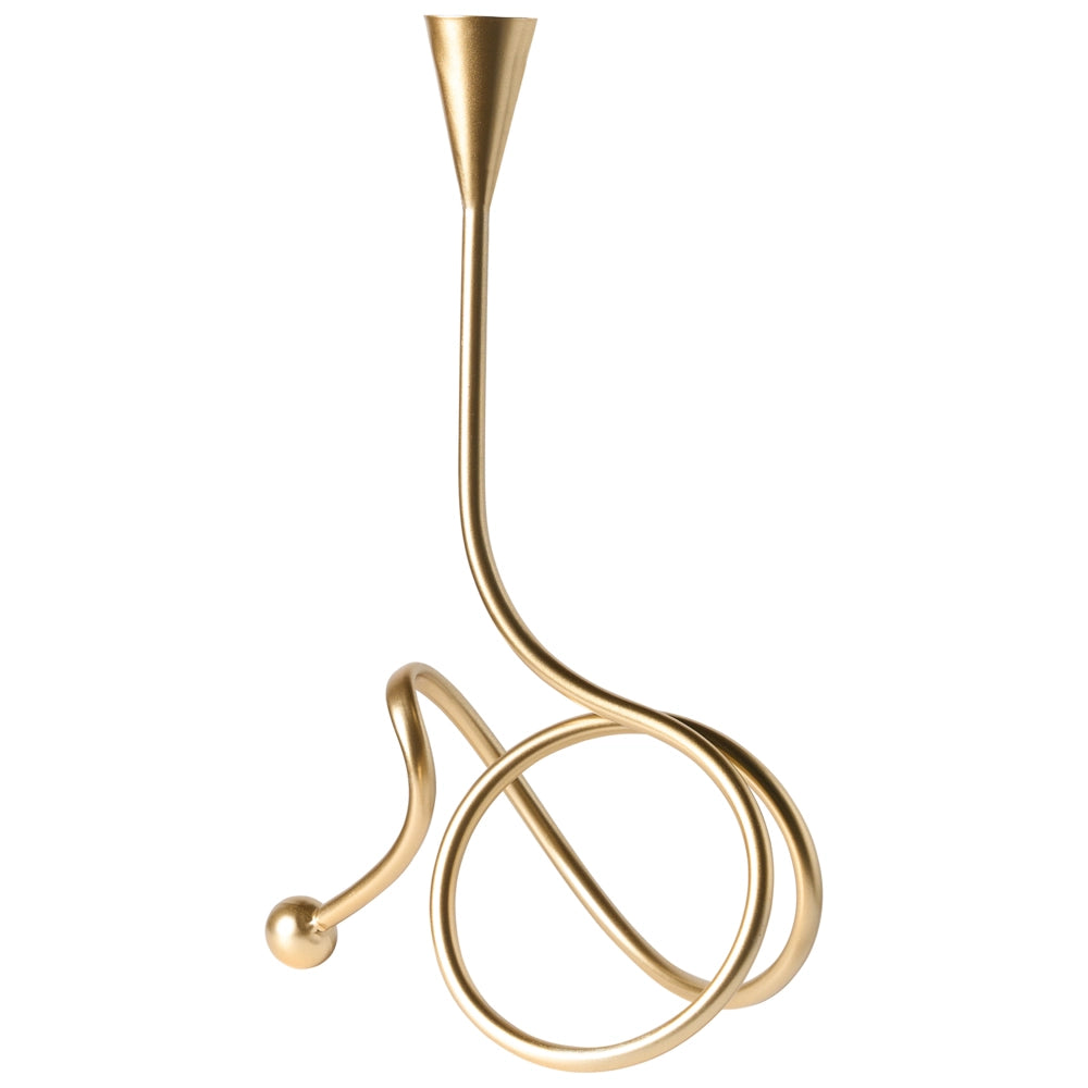 Portacandele in metallo dorato 40 cm Decorazione centrotavola in stile glam moderno