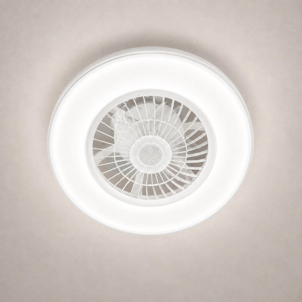 PLAFONIERA VENTILATORE GARBIN BIANCO CON SPEAKER