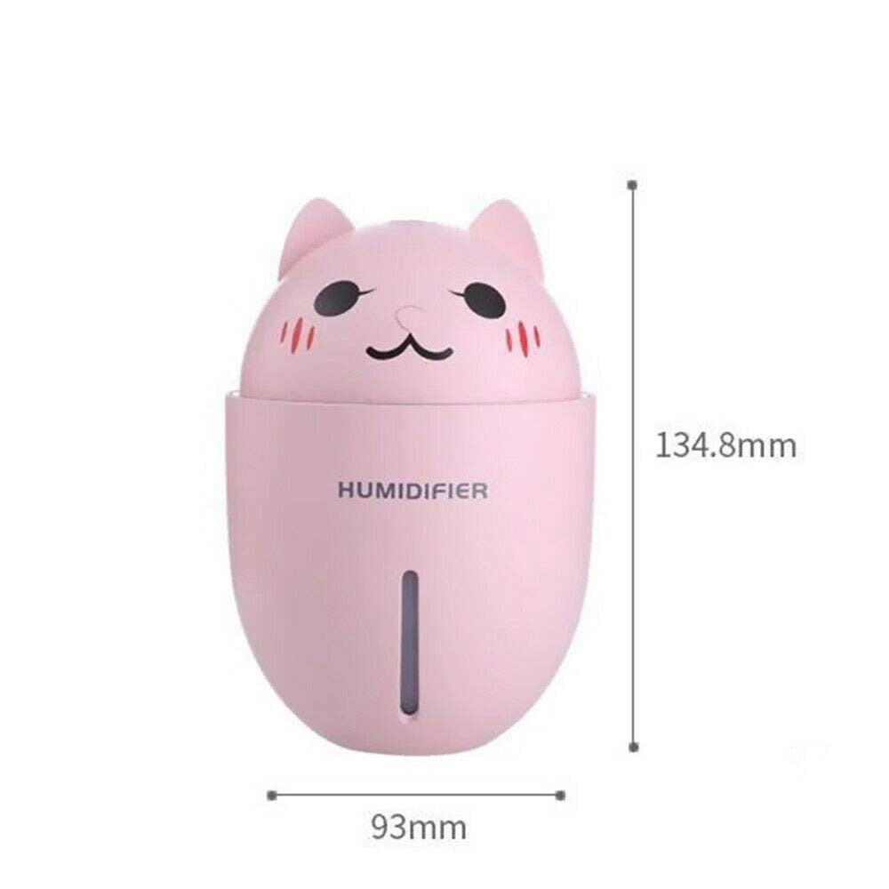 Trade Shop - Umidificatore Usb 3in1 Ultrasuoni Micetto Gatto 320ml Aromaterapia Diffusore -