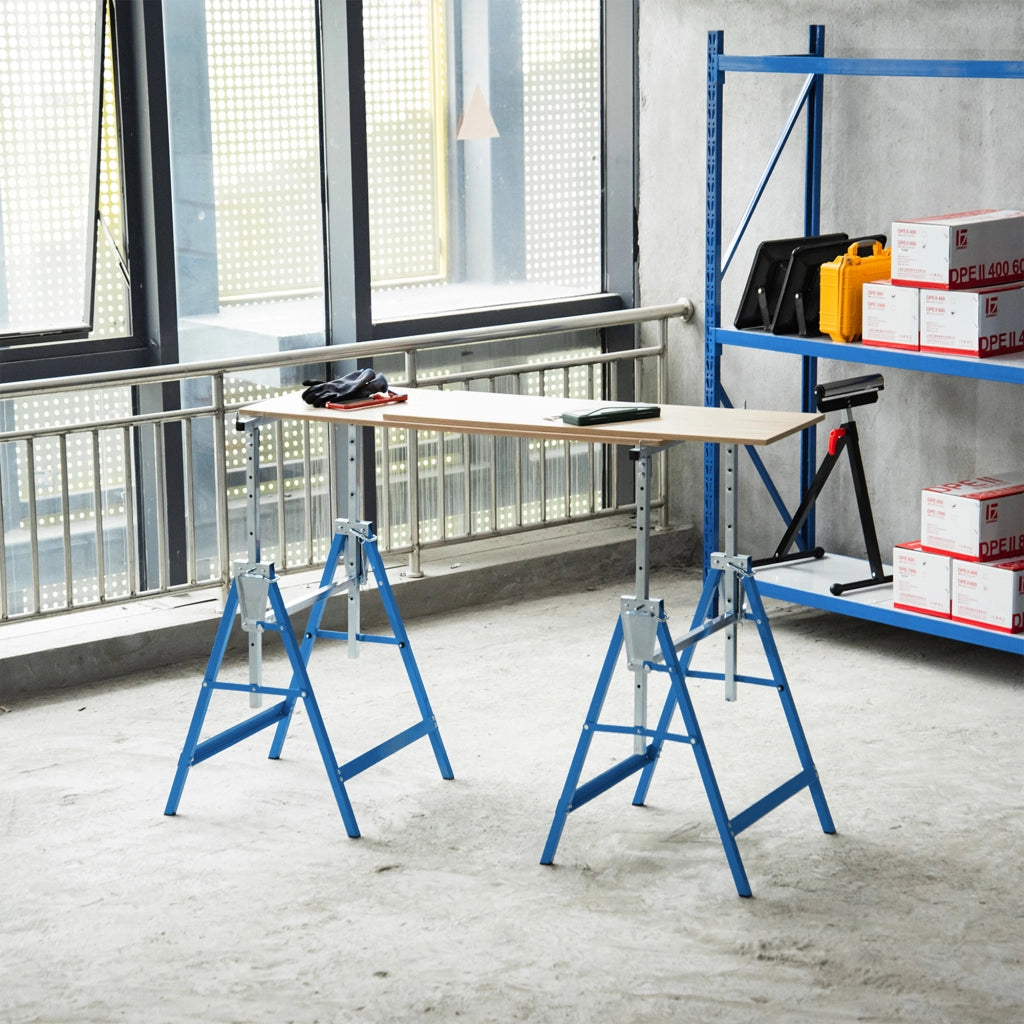 Cavalletto Pieghevole Regolabile ¨C Zephmum ¨C Blu 80-130 cm