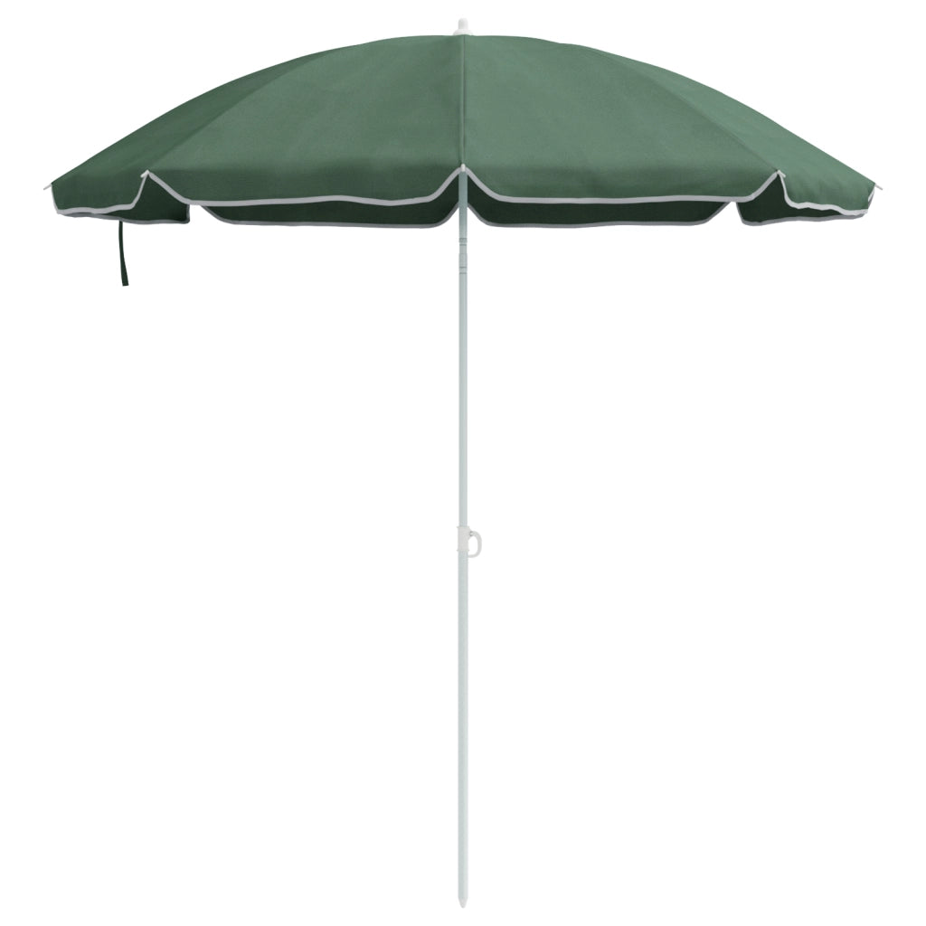 ombrellone da spiaggia  con palo in metallo verde 161x193 cm in poliestere