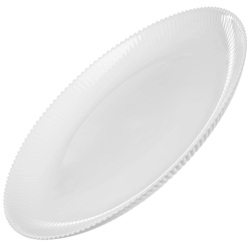Piatto piano KADAX basso 26,5 cm Vetro Grande rotondo Vetro piatto scanalato