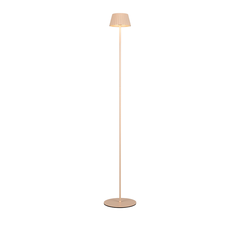 Piantana LED ricaricabile, metallo, sabbia, H 123 cm, Suarez
