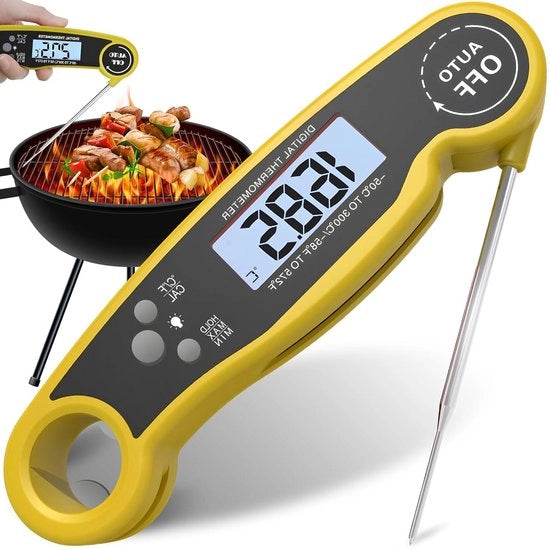 Termometro a Griglia - Termometro da Forno Digitale - Termometro da Cucina - Termometro BBQ - Schermo LCD a Lettura Diretta - Spegnimento Automatico - Tempo di Risposta di 3s